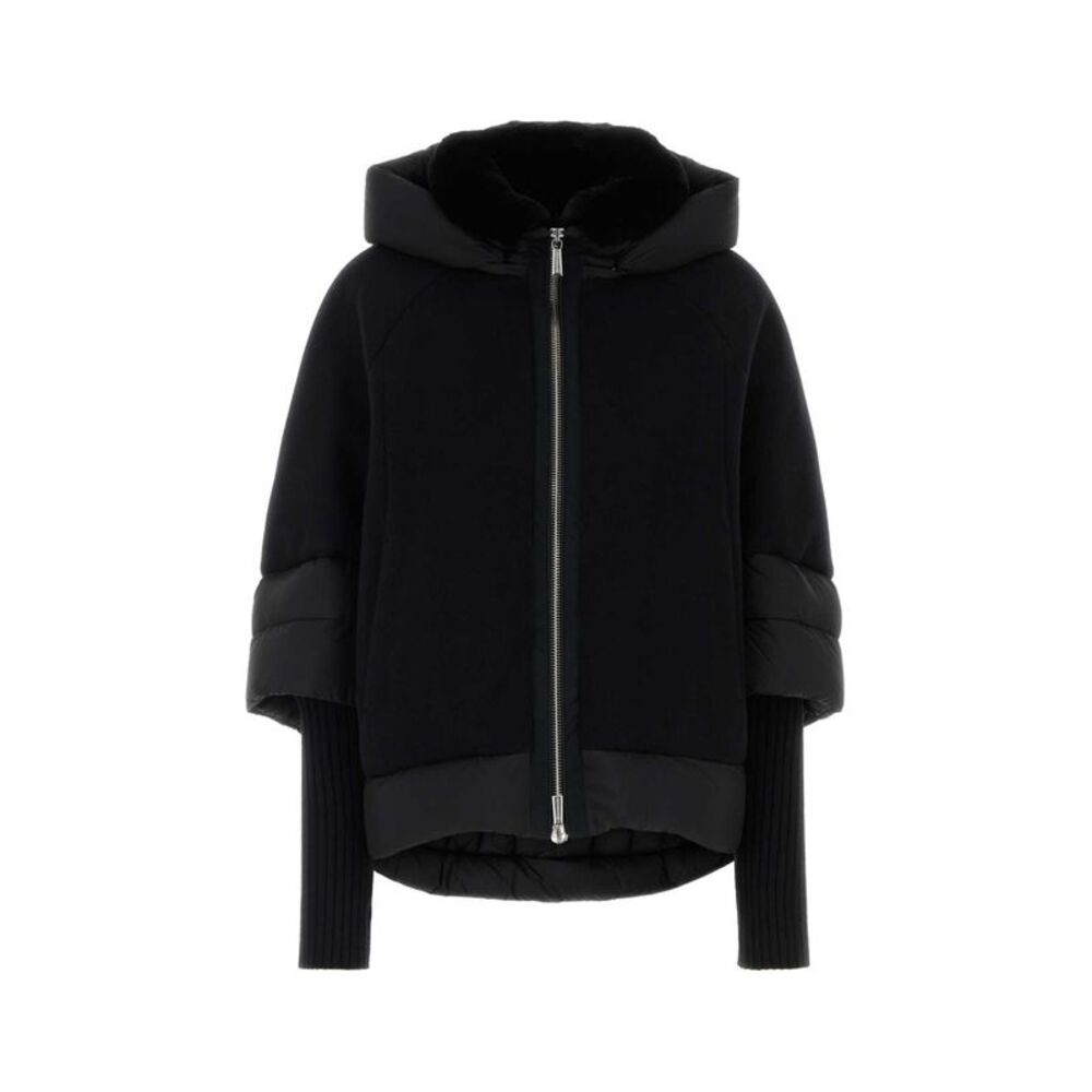 Moorer Women Black Wool Blend Medea Down Jacket